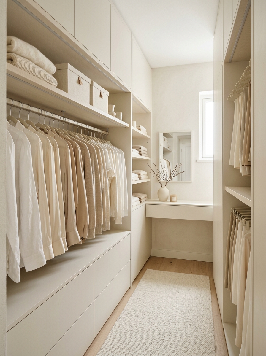 Monochrome Cream Minimal Closet