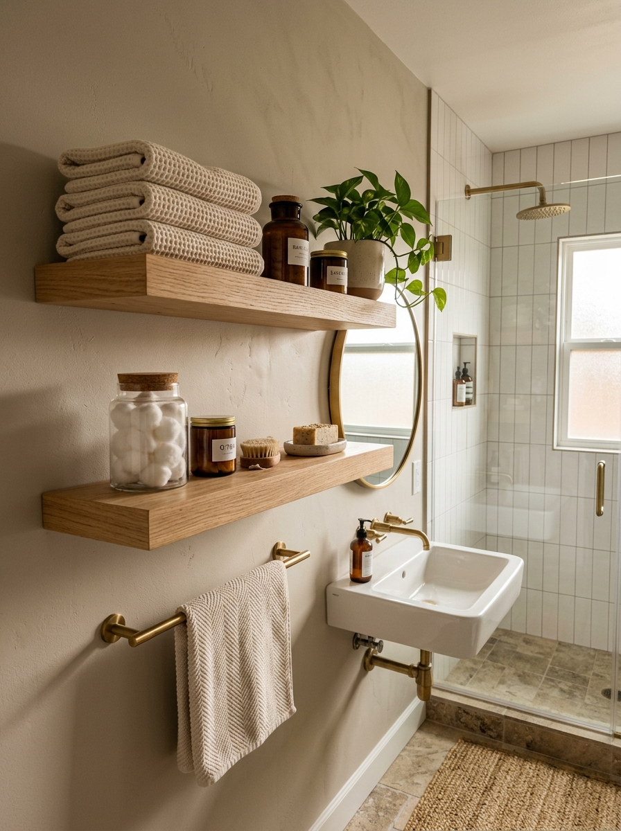 Open Shelving with Styled Essentials