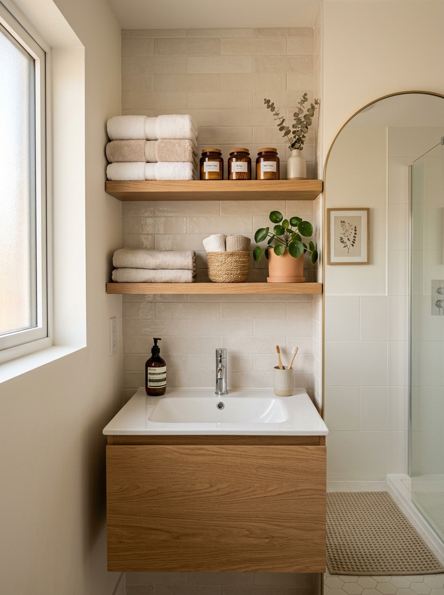 Open Shelving with Styled Essentials