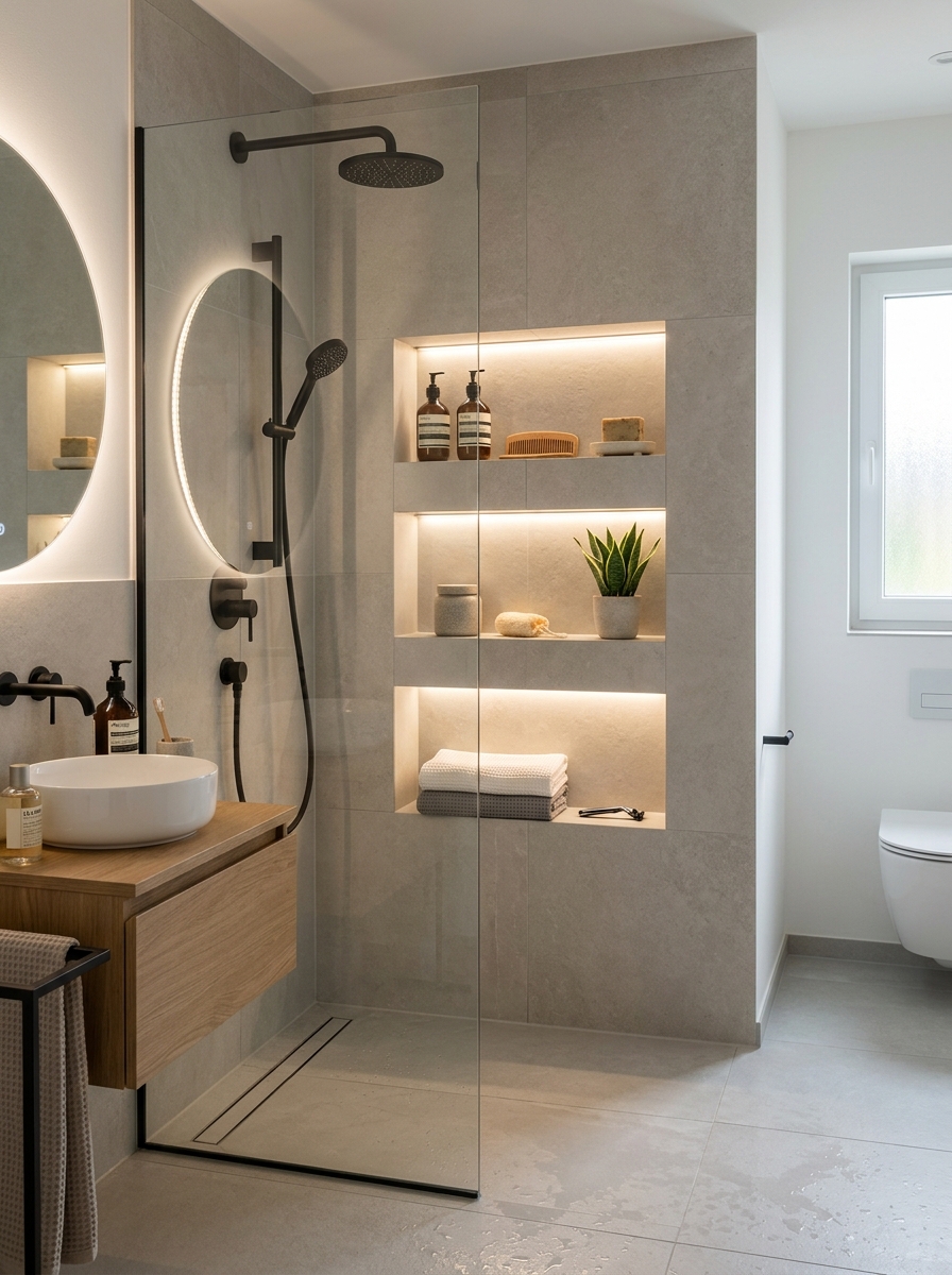 Recessed Wall Niches for Hidden Storage