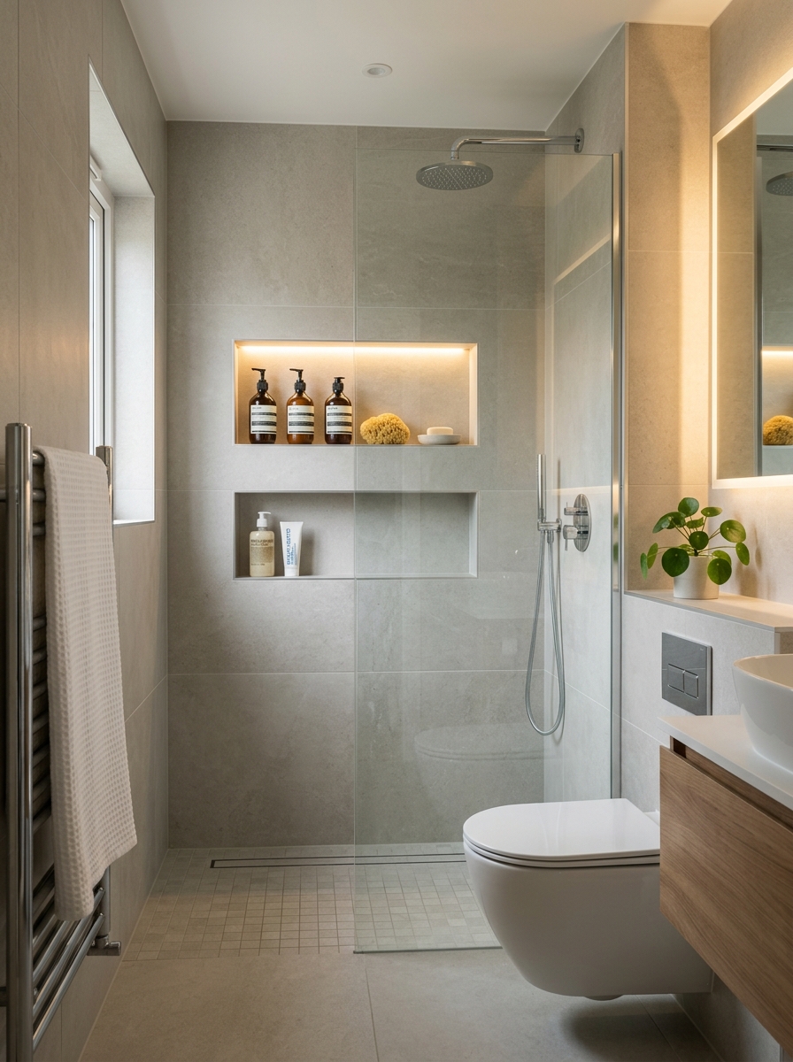 Recessed Wall Niches for Hidden Storage