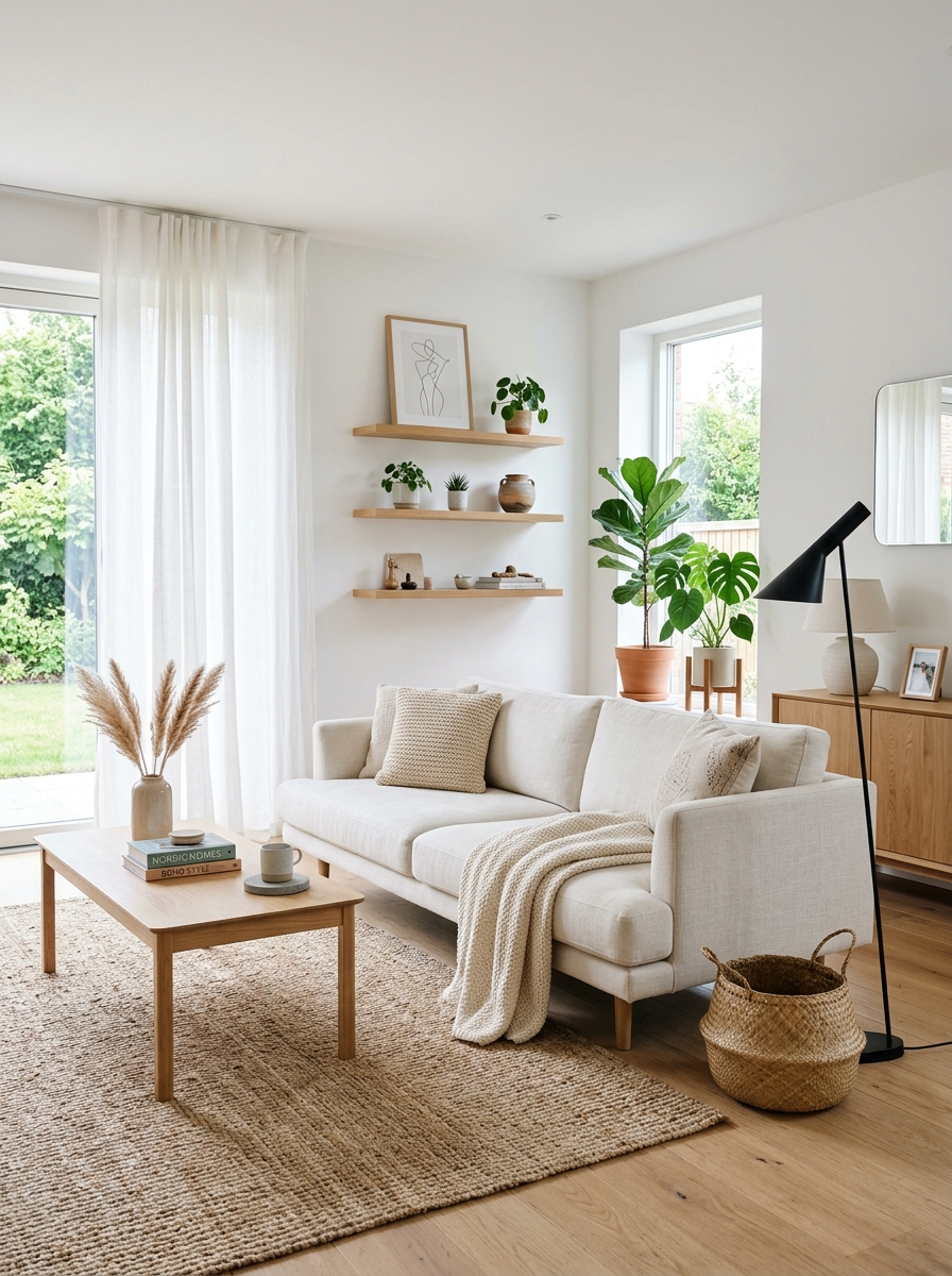 Clean Scandinavian-Boho Fusion