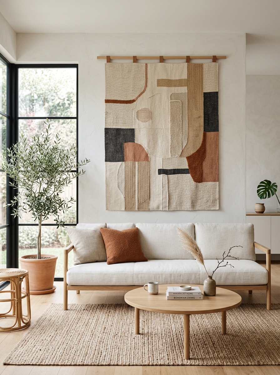 Minimalist Boho with Statement Wall Art