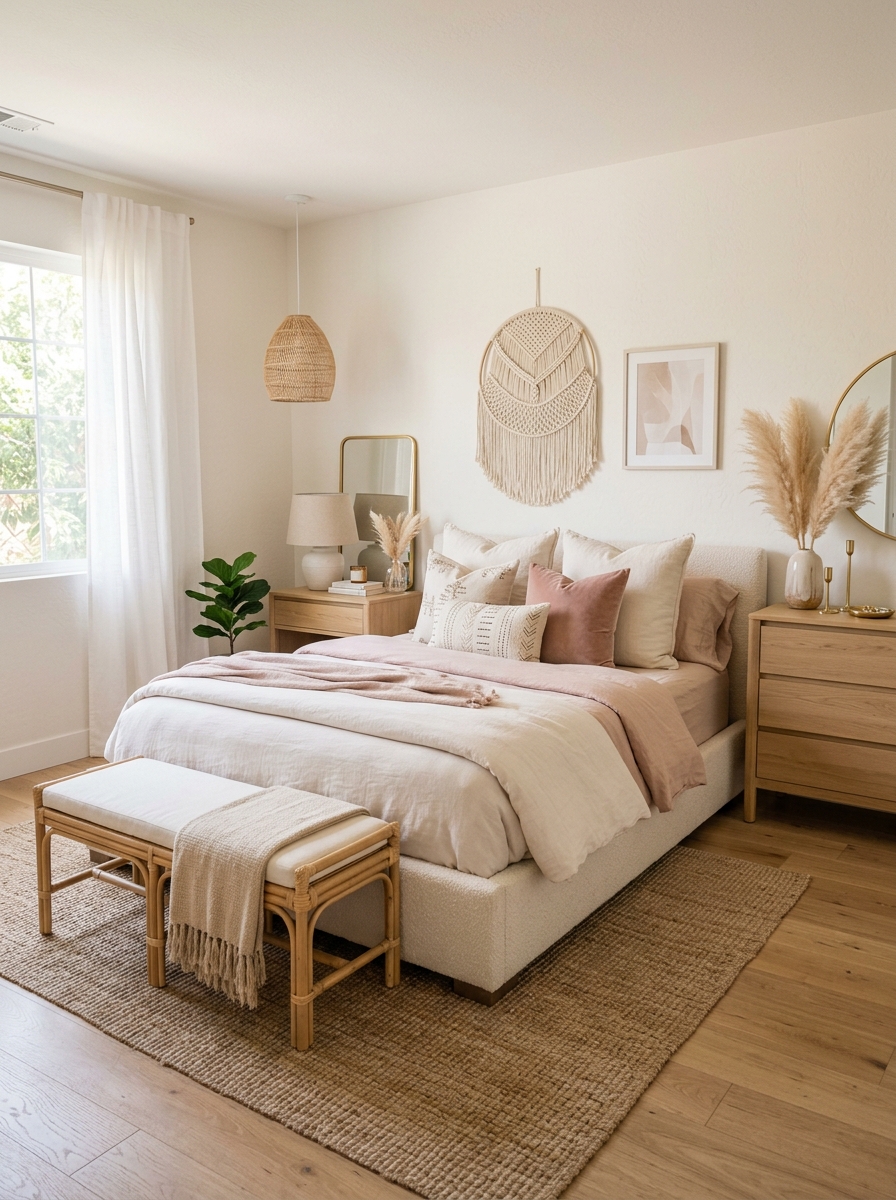 Soft Blush & Cream Layered Sanctuary
