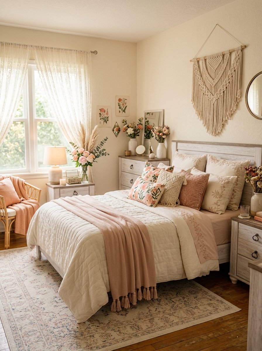 Soft Romantic Boho with Floral Touches