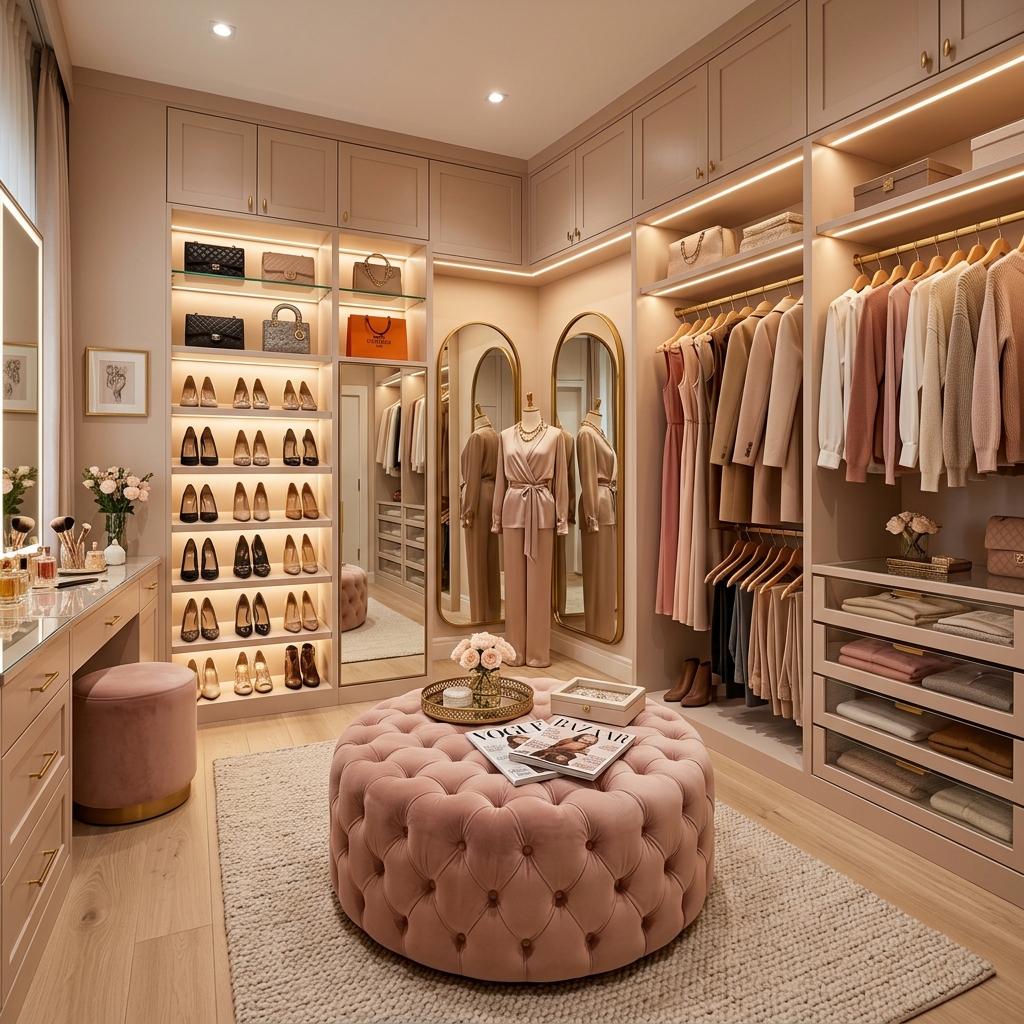 15 Dreamy & Beautiful Open Wardrobe Ideas for Females