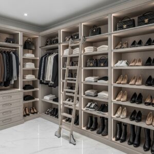 Floor-to-Ceiling Custom Shelving Showcase