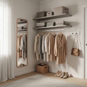 Small Space Corner Open Closet Hack