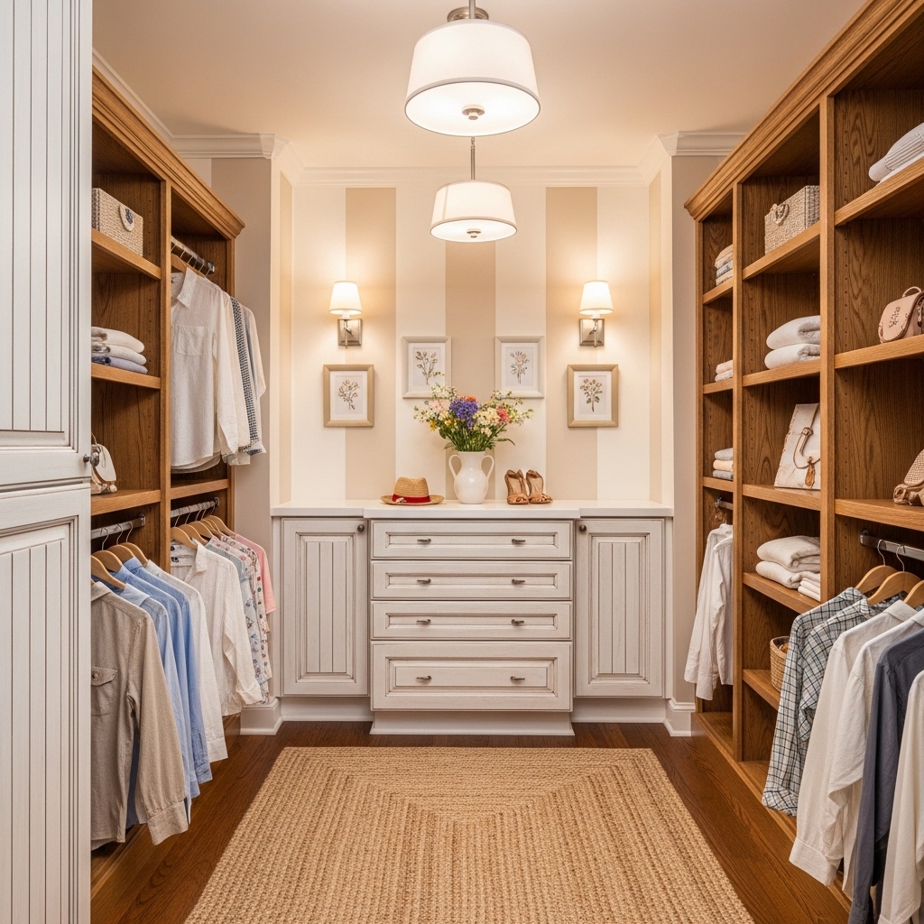 Cozy Cottage-Inspired Closet