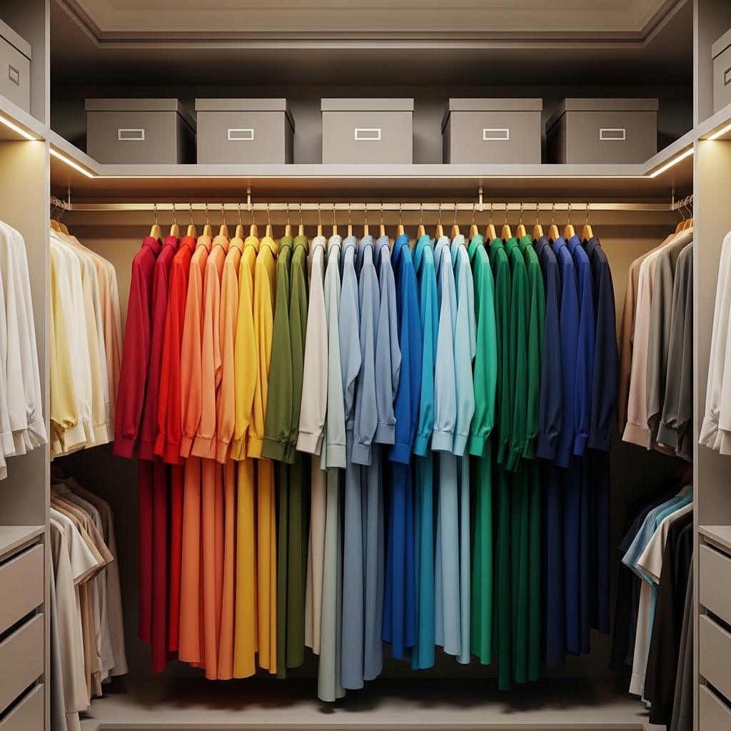 Color-Coordinated Closet