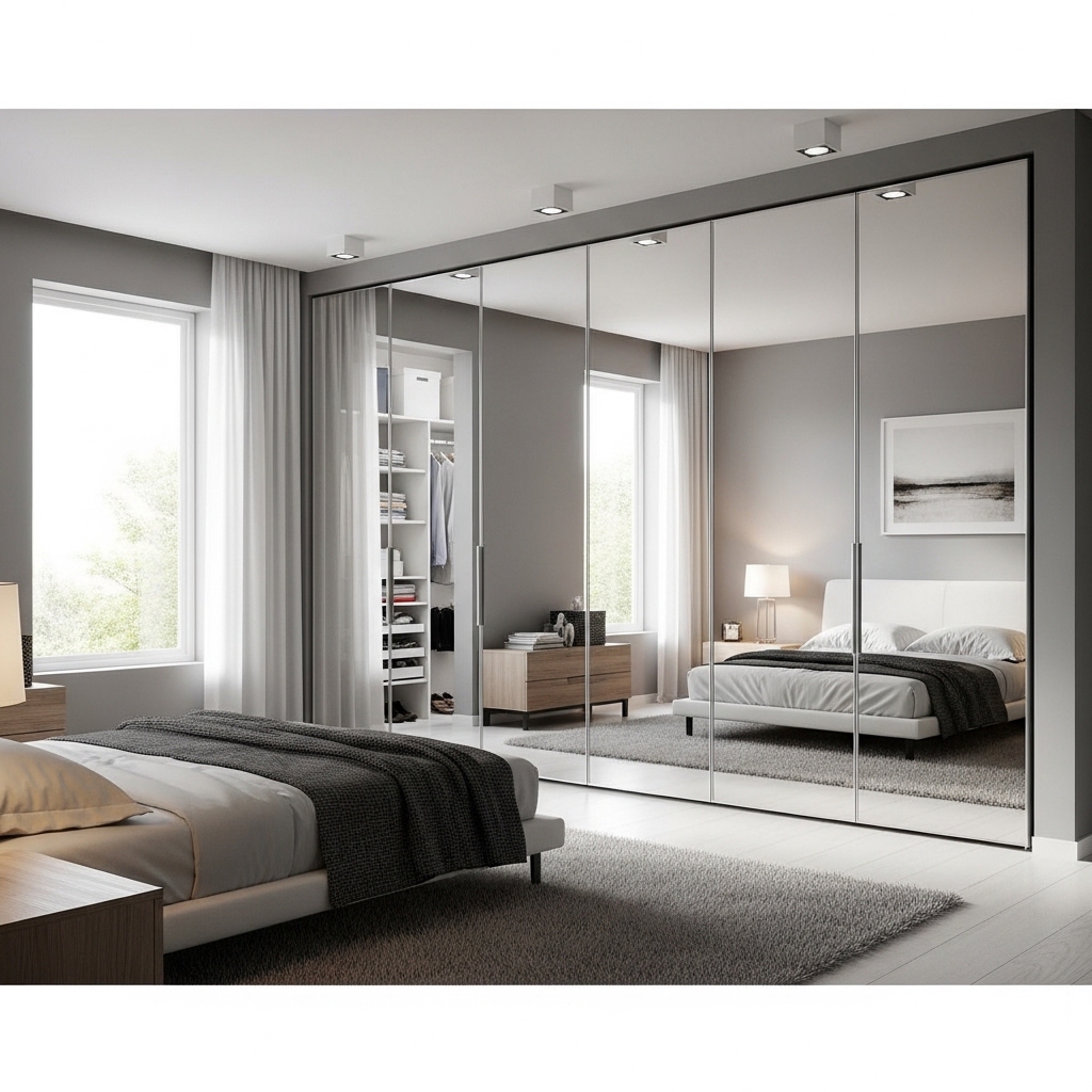 Mirrored Bifold Doors