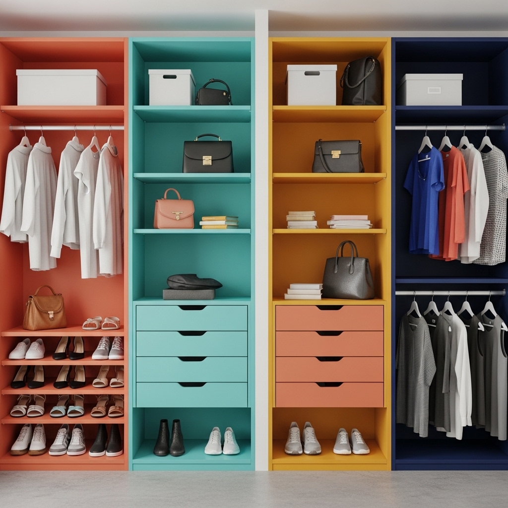 Color-Blocked Closet
