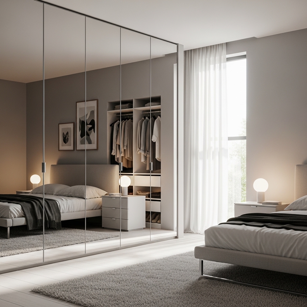 Mirrored Bifold Doors