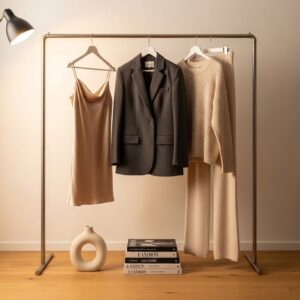 Minimal Open Rack with Statement Pieces