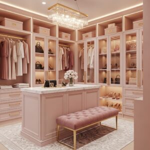 Blush Pink & Gold Boutique Closet