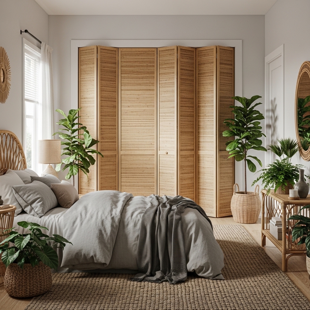 Natural Bamboo or Woven Doors