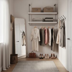 Small Space Corner Open Closet Hack