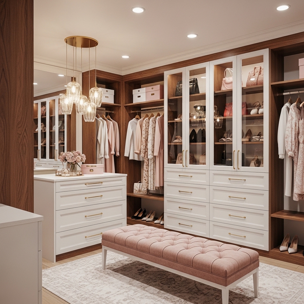 Neutral Modern Glam Closet