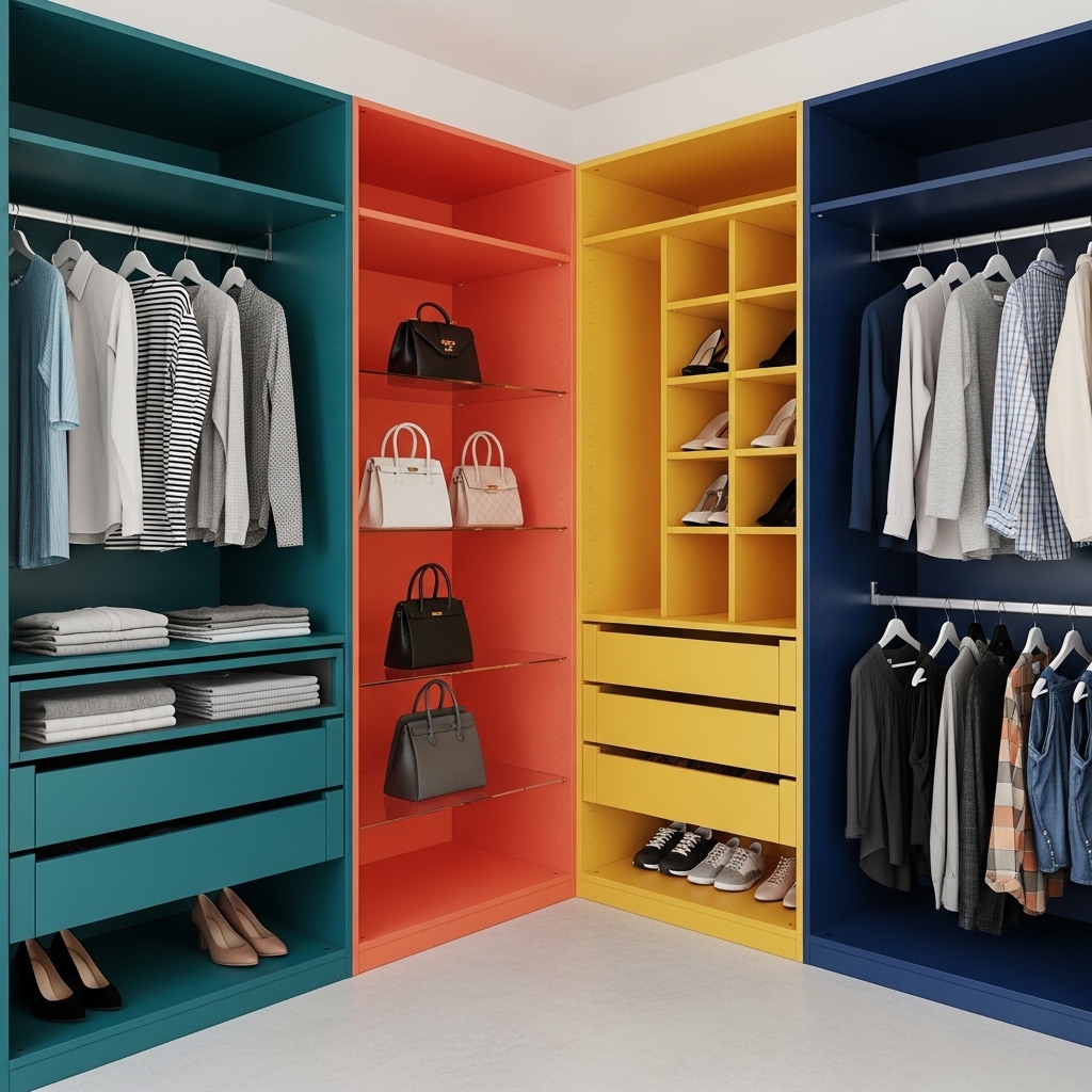 Color-Blocked Closet