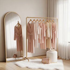 Gold & Blush Minimalist Open Rack