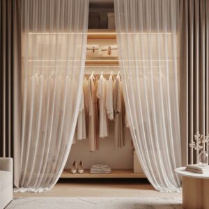 Luxury-Inspired Open Closet with Curtain Detail