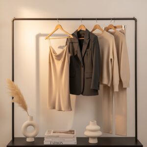 Minimal Open Rack with Statement Pieces