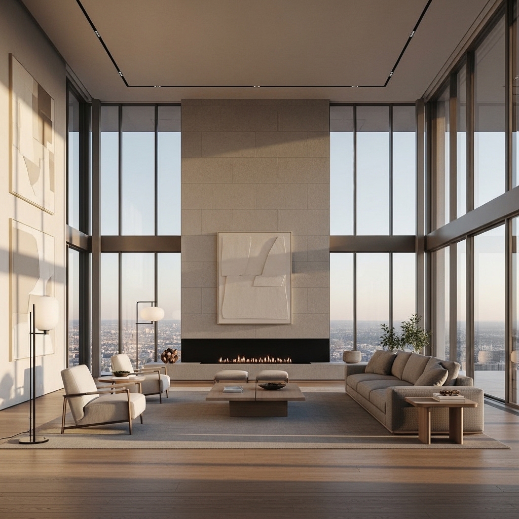 Open Space Layout with Clean Lines