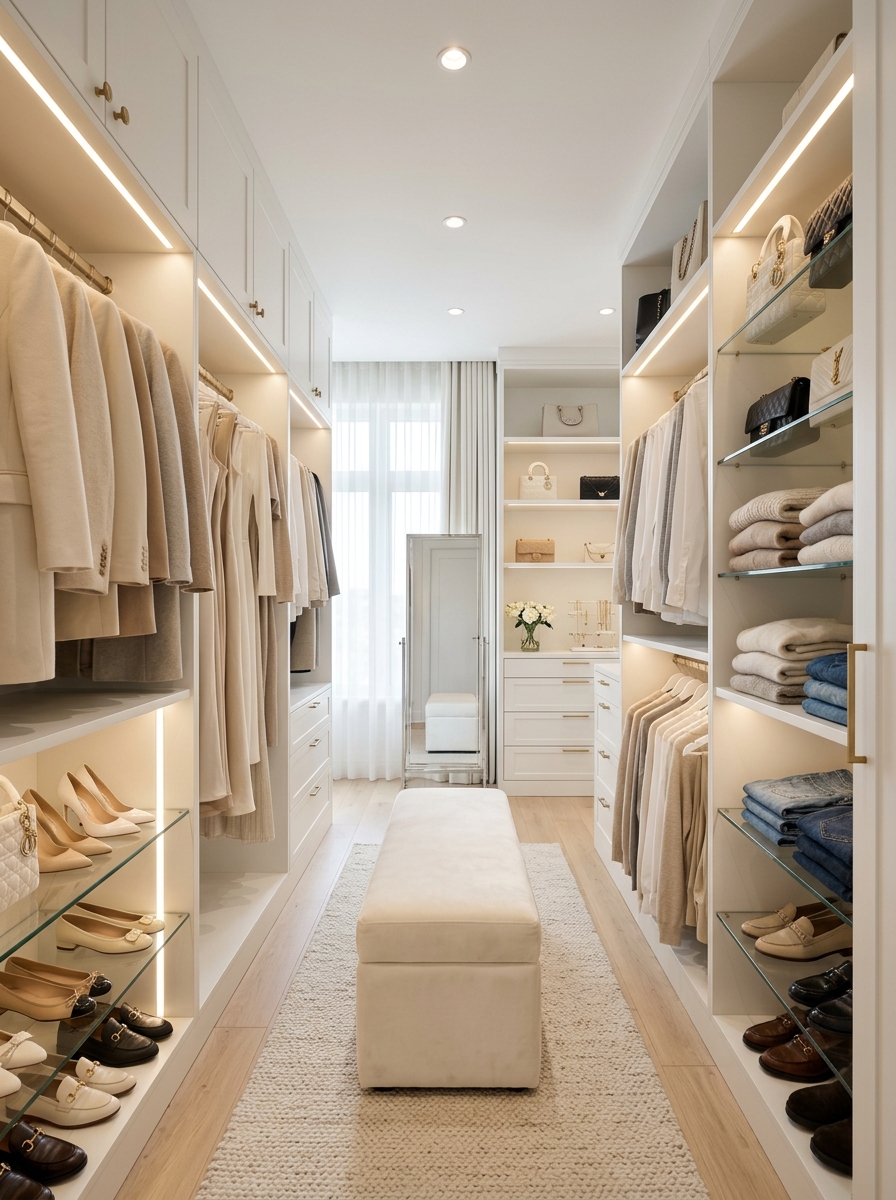 All-White Luxury Boutique Closet