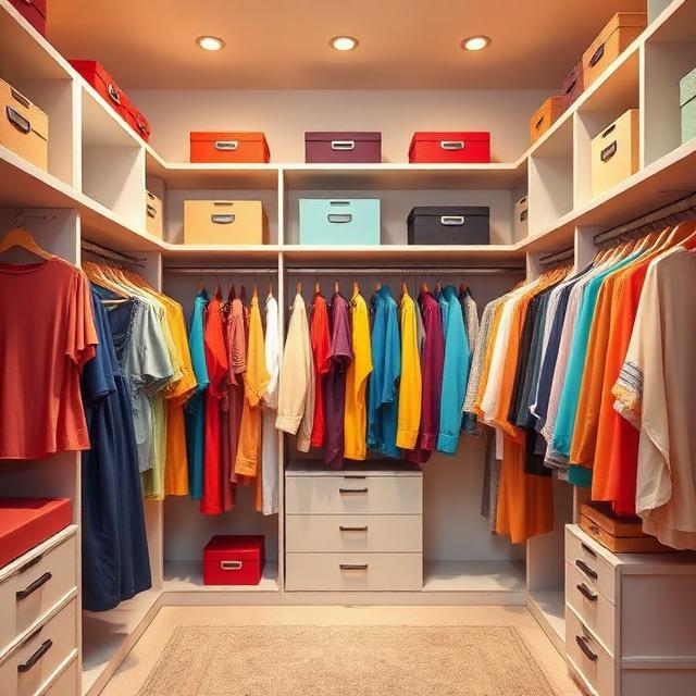 Color-Coordinated Closet