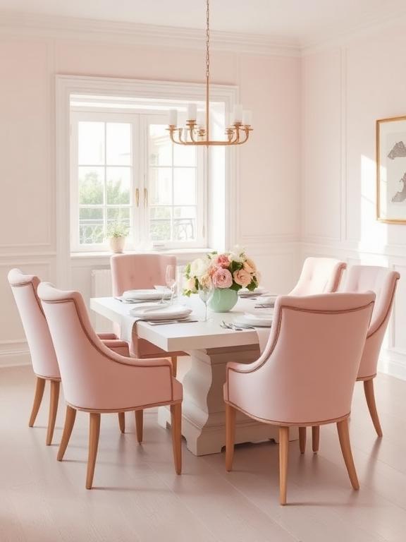 Pastel Layered Dining Room Charm