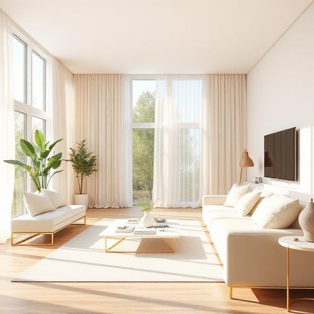 Floor-to-Ceiling Windows with Airy Styling