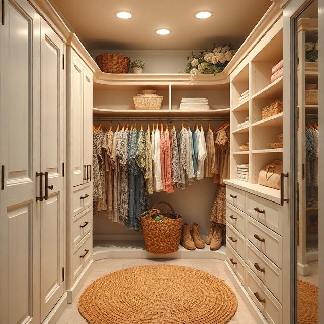 Cozy Cottage-Inspired Closet