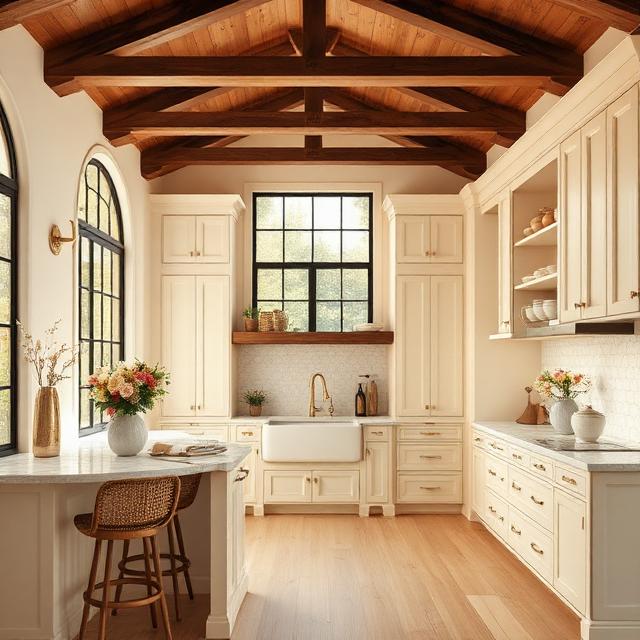16 Elegant Farmhouse Kitchen Design for Women Who Love Cozy Neutral Interiors