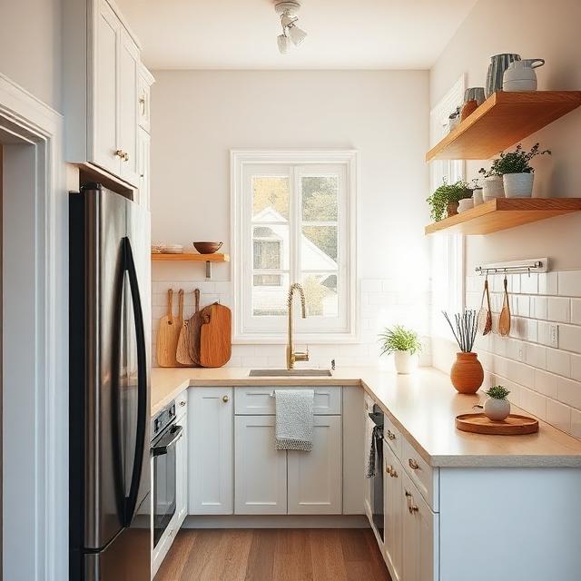 Small Apartment Modern Farmhouse Space-Saver Kitchen