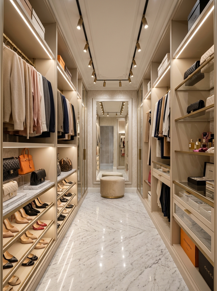 Feminine Boutique-Style Wardrobe Display