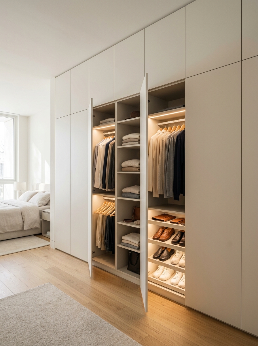 Hidden Storage & Clutter-Free System