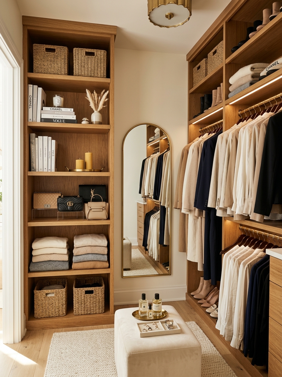 Elegant Open Shelving With Decorative Styling