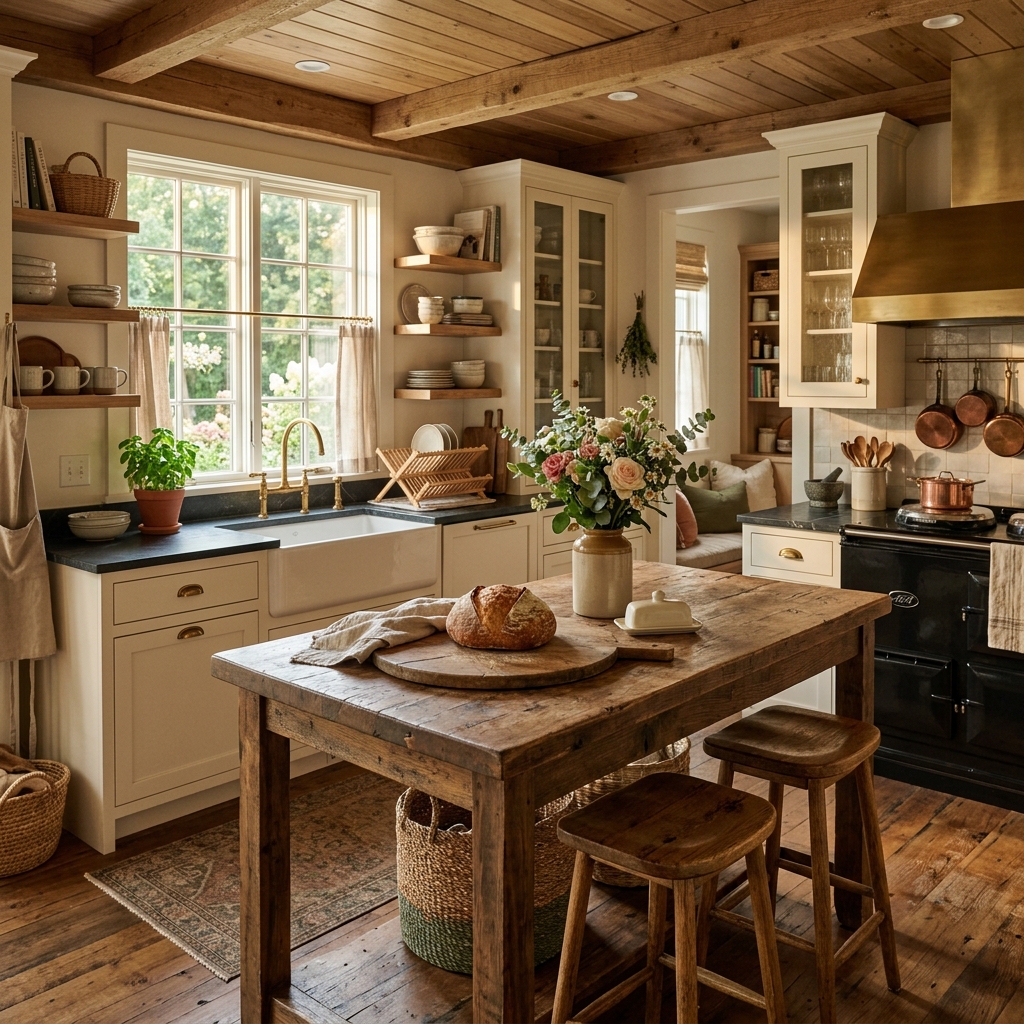 18 Cozy Farmhouse Kitchen Ideas for Busy Moms Who Love Warm Rustic Spaces