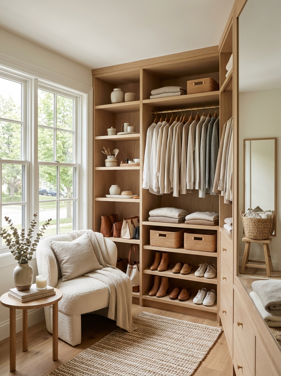 Scandinavian-Inspired Feminine Closet