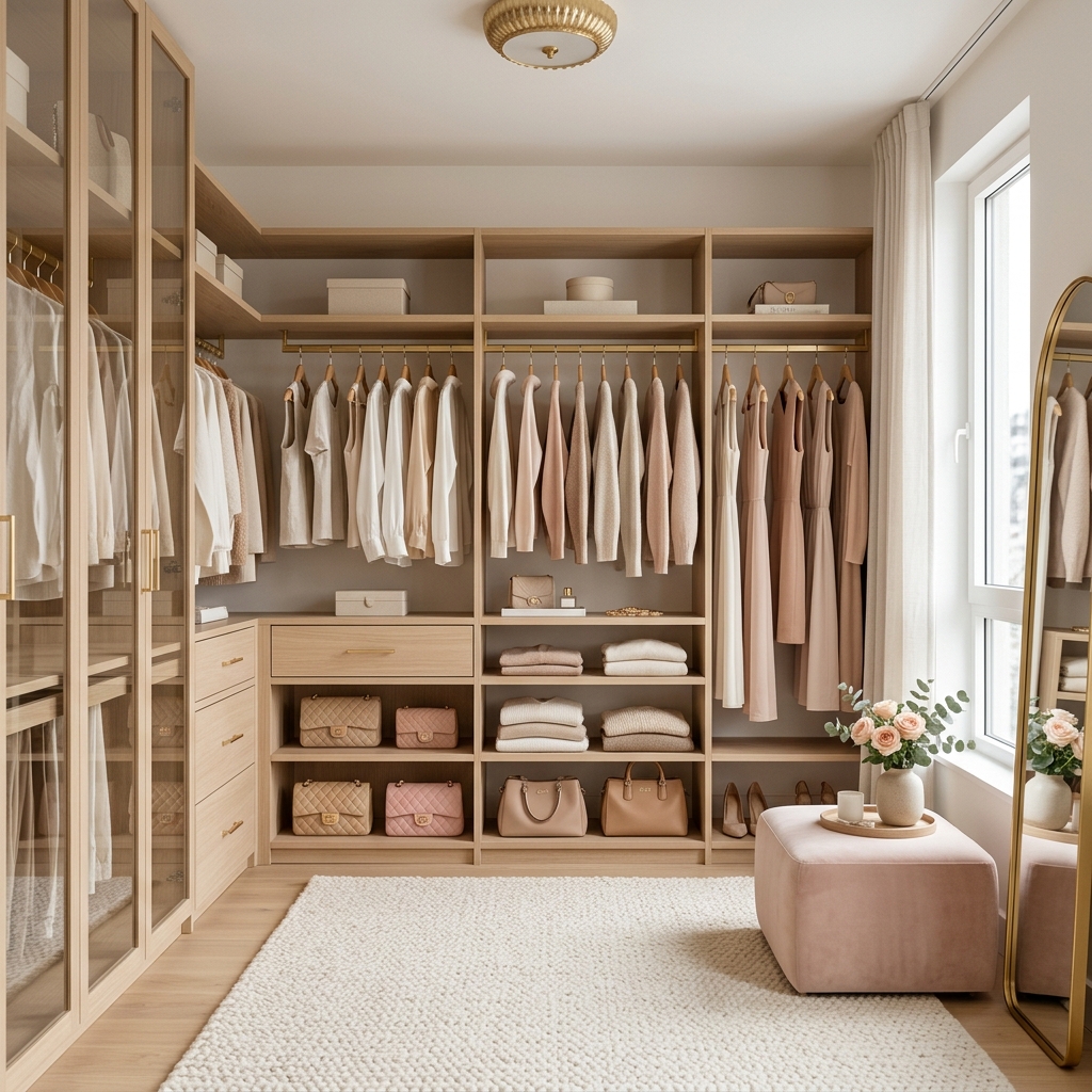 17 Feminine Minimalist Closet Ideas for a Clean and Calm Space