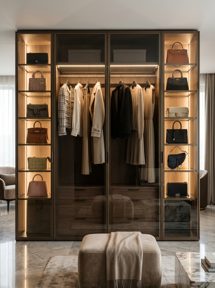 Glass-Front Elegant Display Cabinets