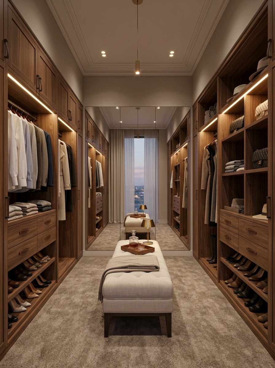 Hotel-Inspired Luxury Dressing Room Closet
