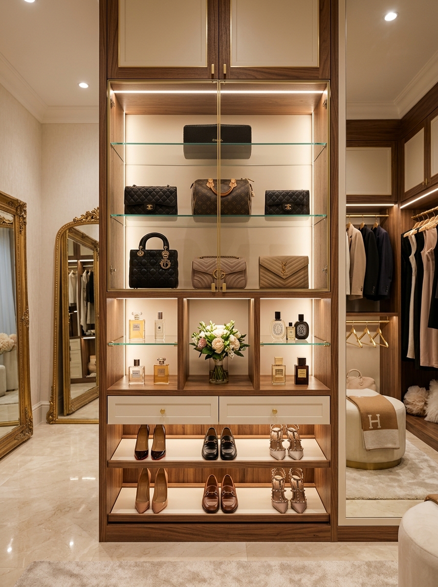 Boutique Closet with Display Niches