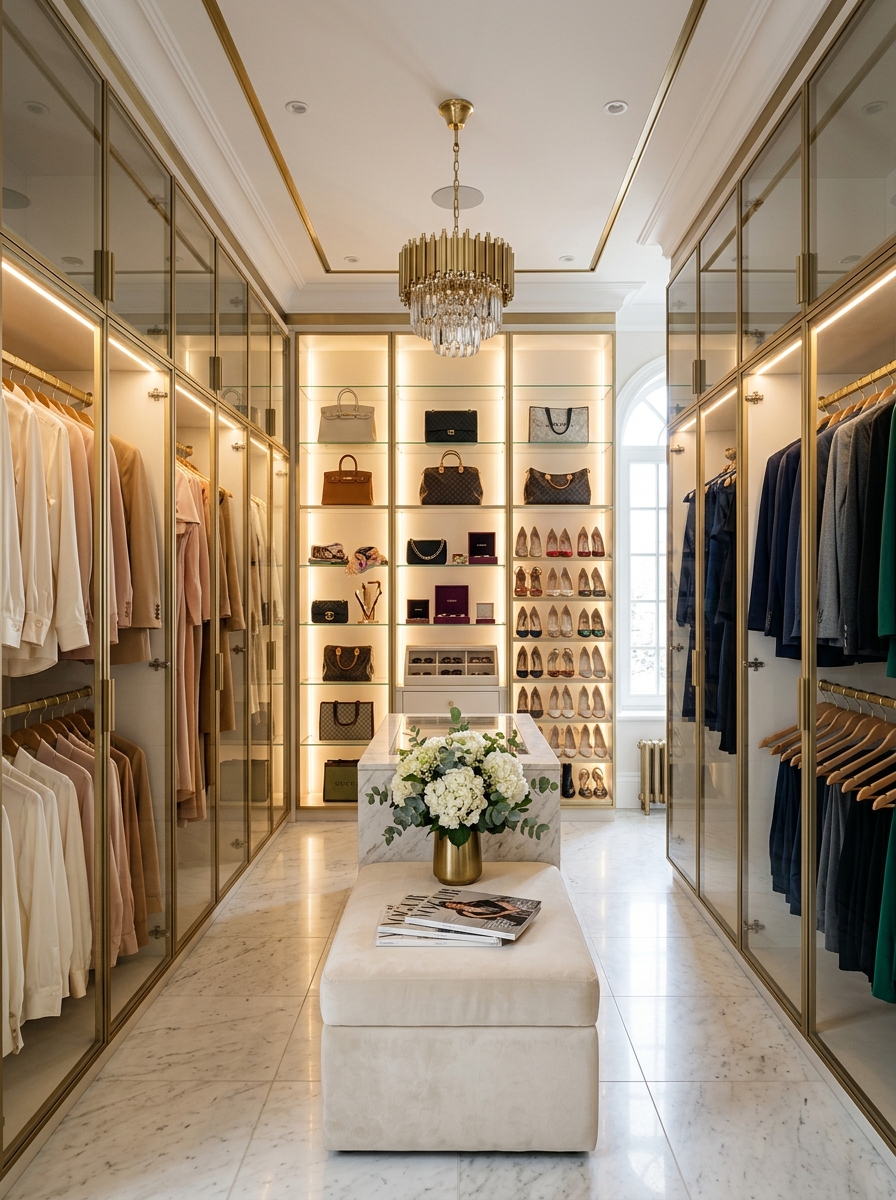 Glass-Front Display Boutique Closet