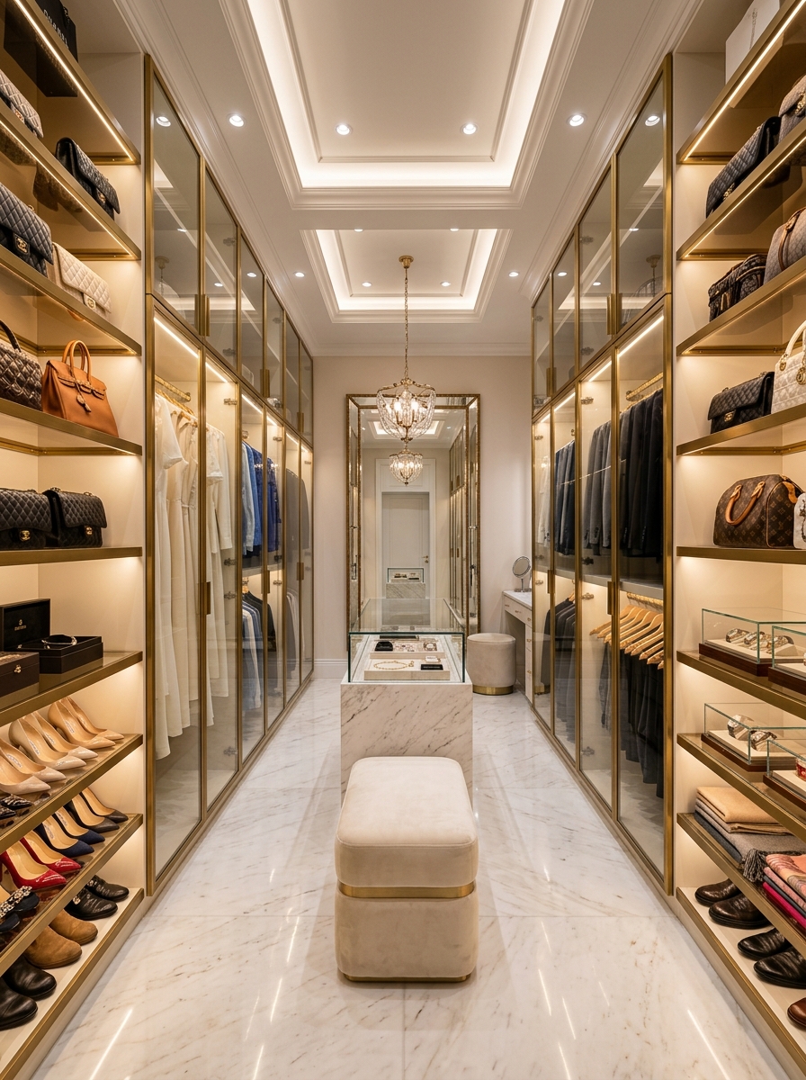 Glass-Front Display Boutique Closet