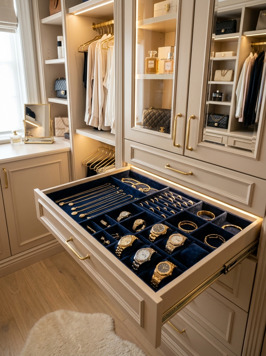 Jewelry Display Drawers With Velvet Inserts