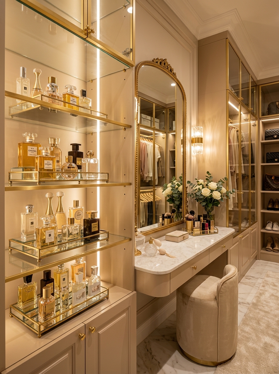 Soft Luxe Closet with Boutique Fragrance Display