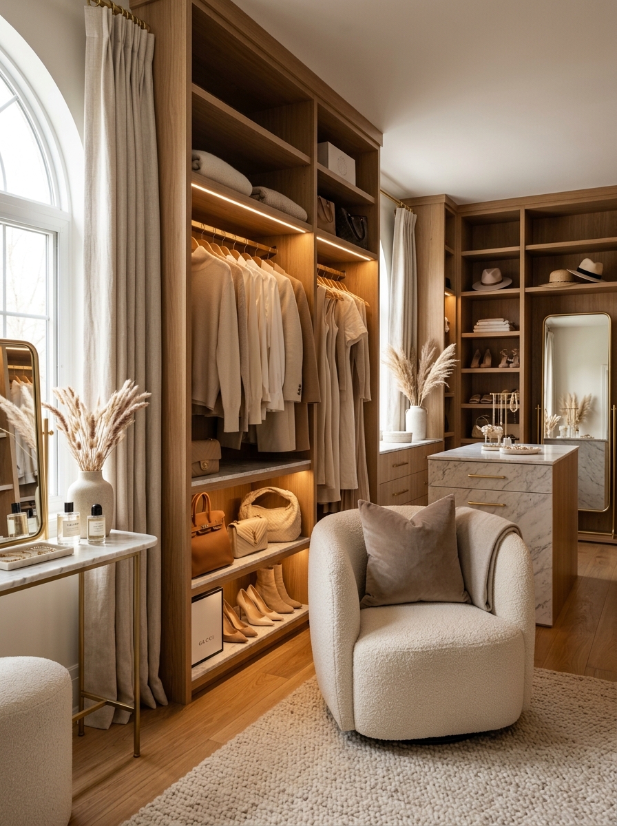 Neutral Layered Textures for a Cozy Luxury Atmosphere