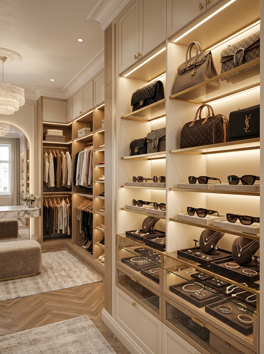 Accessories Display Wall Closet