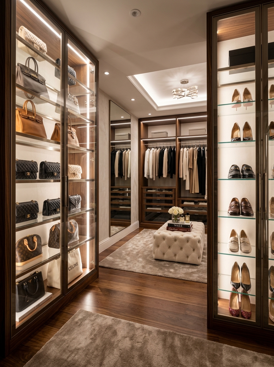 Glass Front Luxury Display Closet